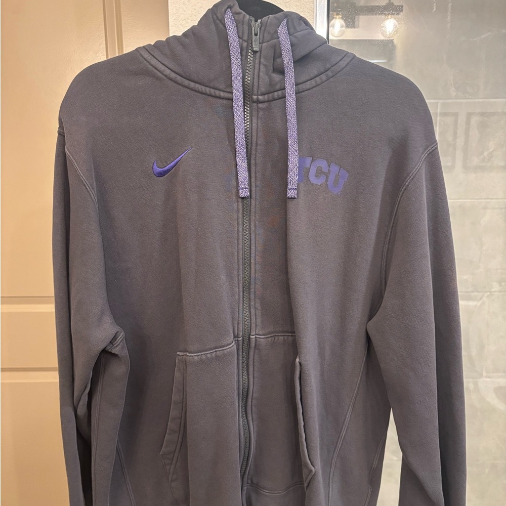 Nike TCU Gray & Purple Full-Zip Jacket
